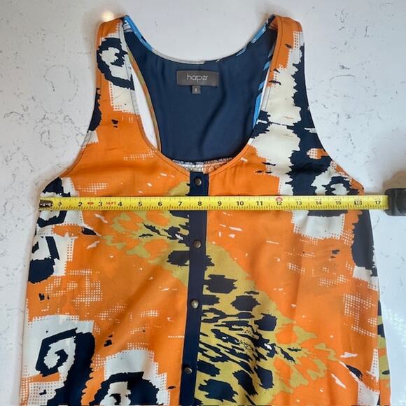 Harper Soul Revival Blue & Orange Summer Dress Size Small - Picture 9 of 15